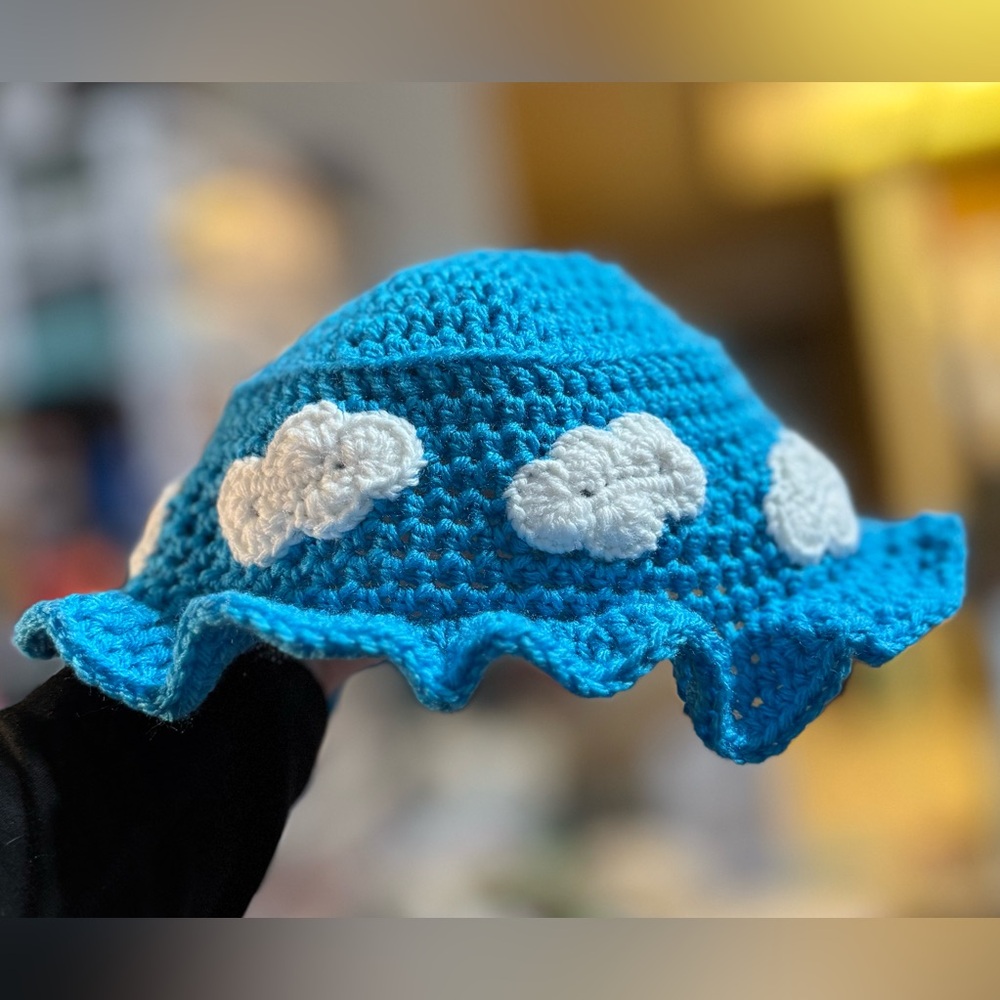Blue Cloud Crochet Hat